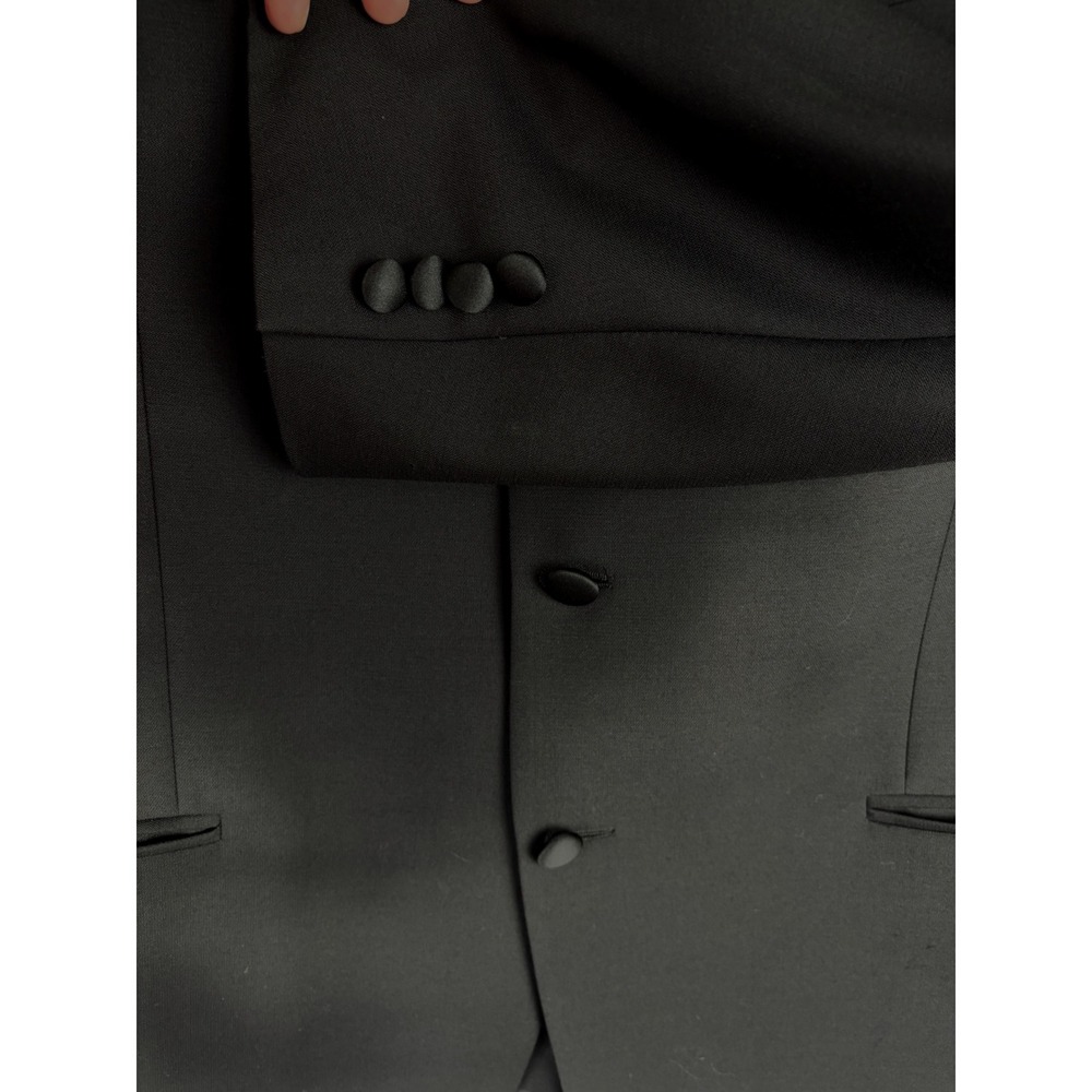 Joseph Abboud Tuxedo Suit 42R/W36 Wool Formal Gala Wedding Black Tie Event - Picture 3 of 6